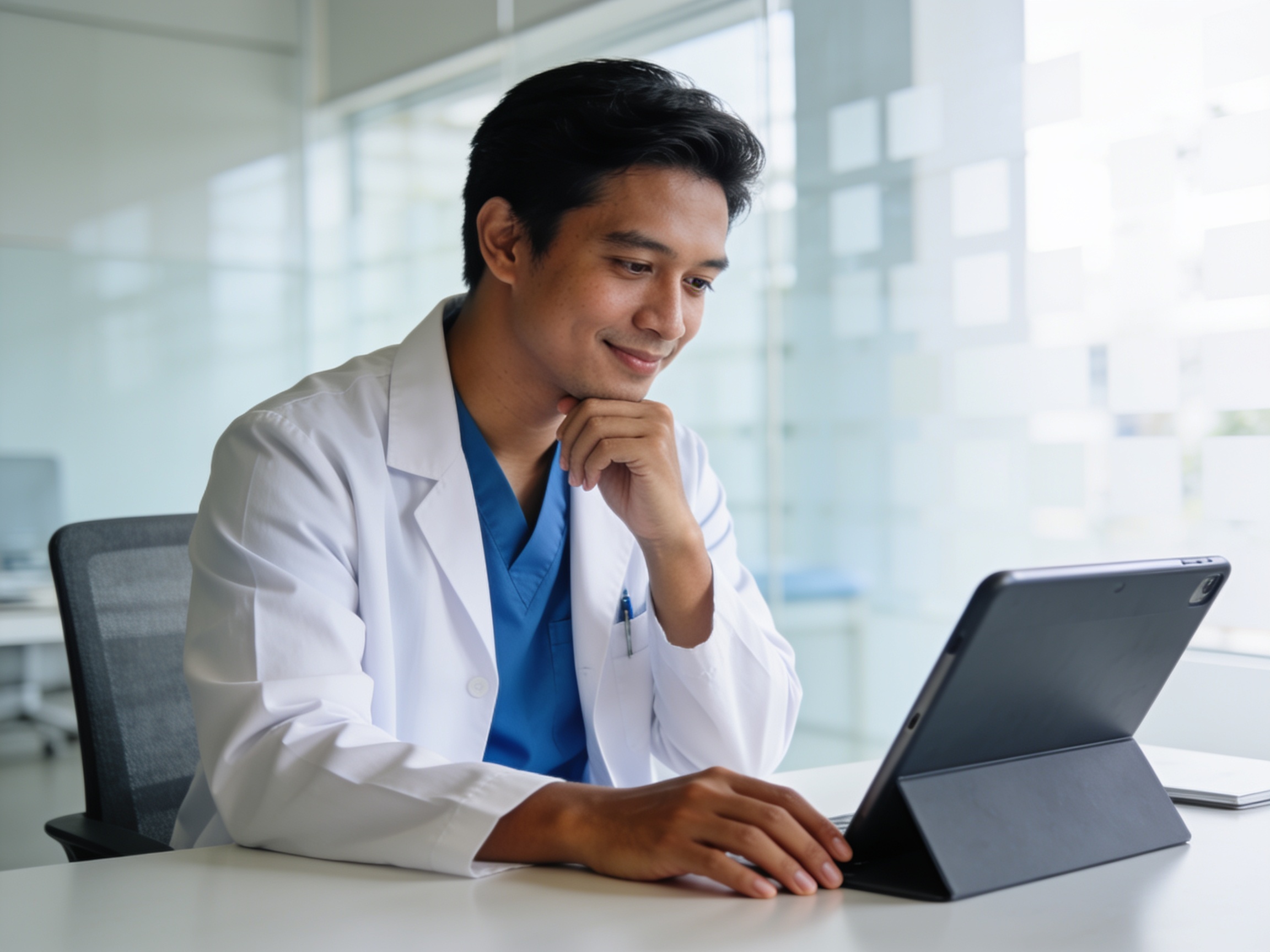 Dokter Indonesia memeriksa data digital untuk mengelola efek samping obat pasien